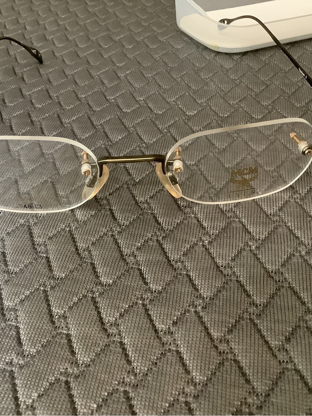 MCM Rimless Titanium Eyeglasses in Gold Tone - Picture 2 of 8